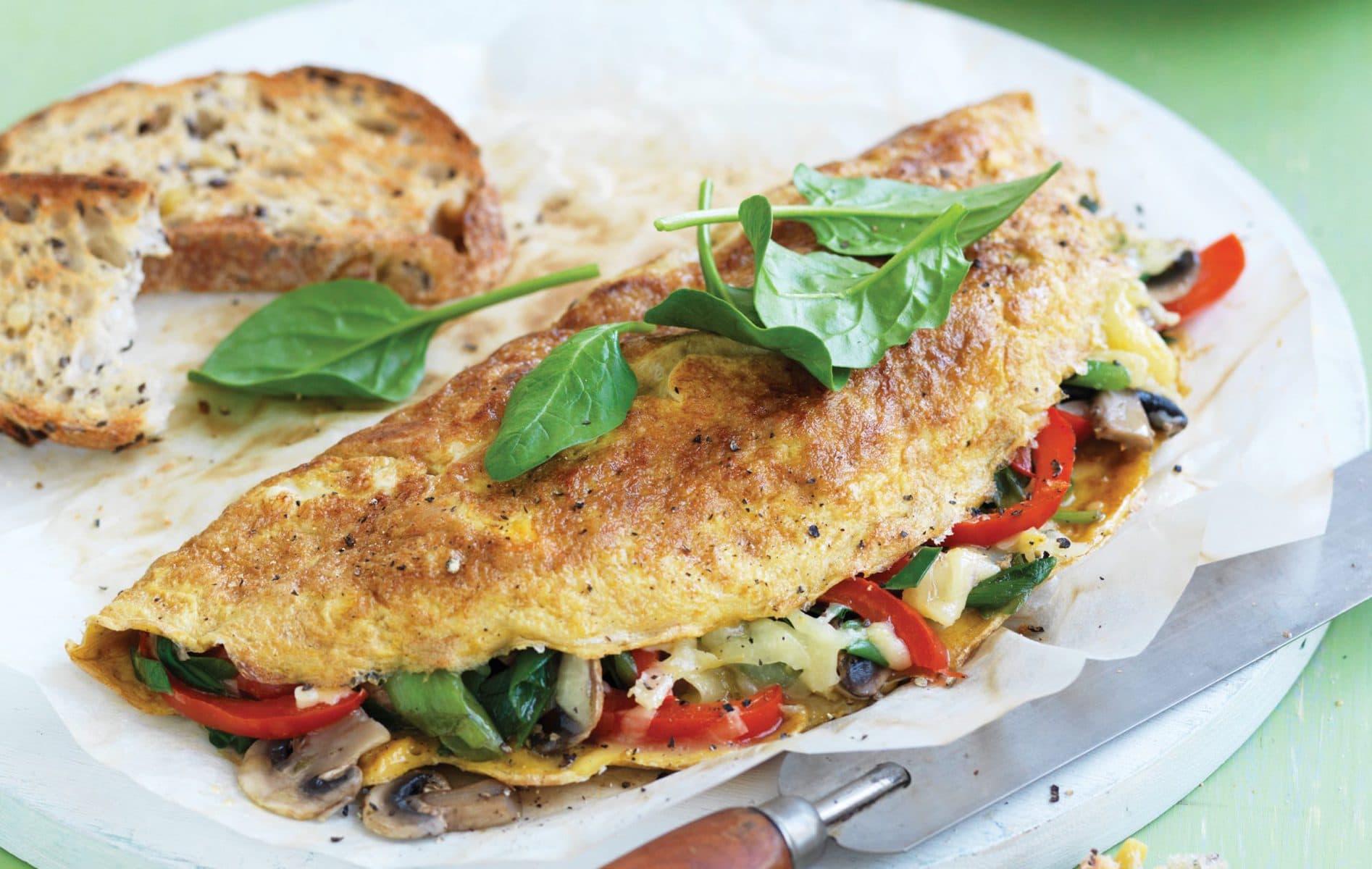 Quick vege omelette