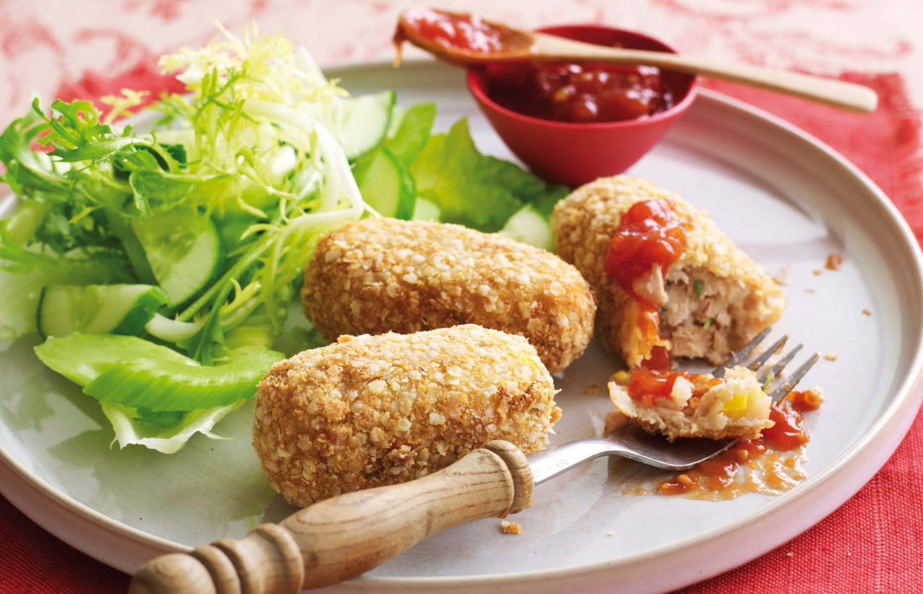 Quinoa crumb fish fingers