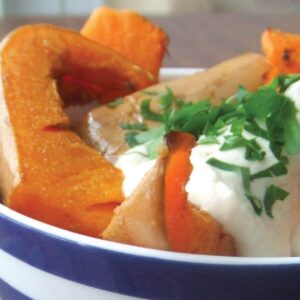Roasted butternut with tahini yoghurt