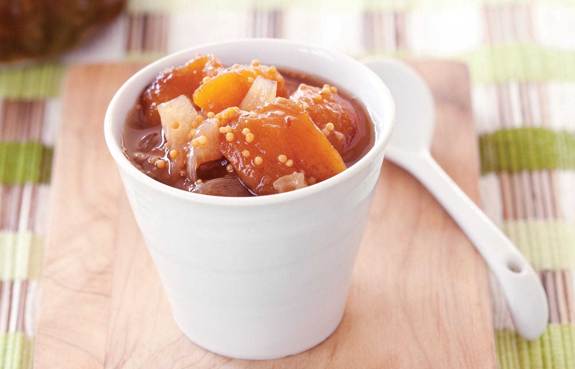 Roasted peach chutney