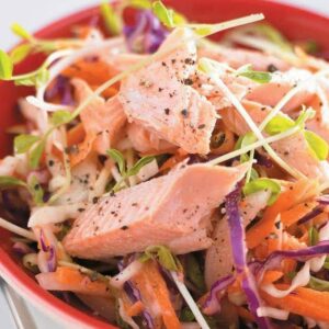 Smoked salmon coleslaw