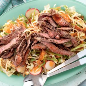 Soy and ginger beef with noodle salad