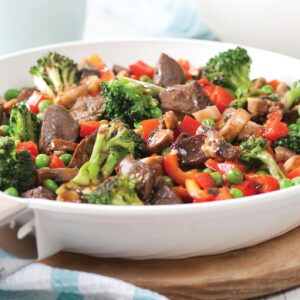 Soy maple beef on rice