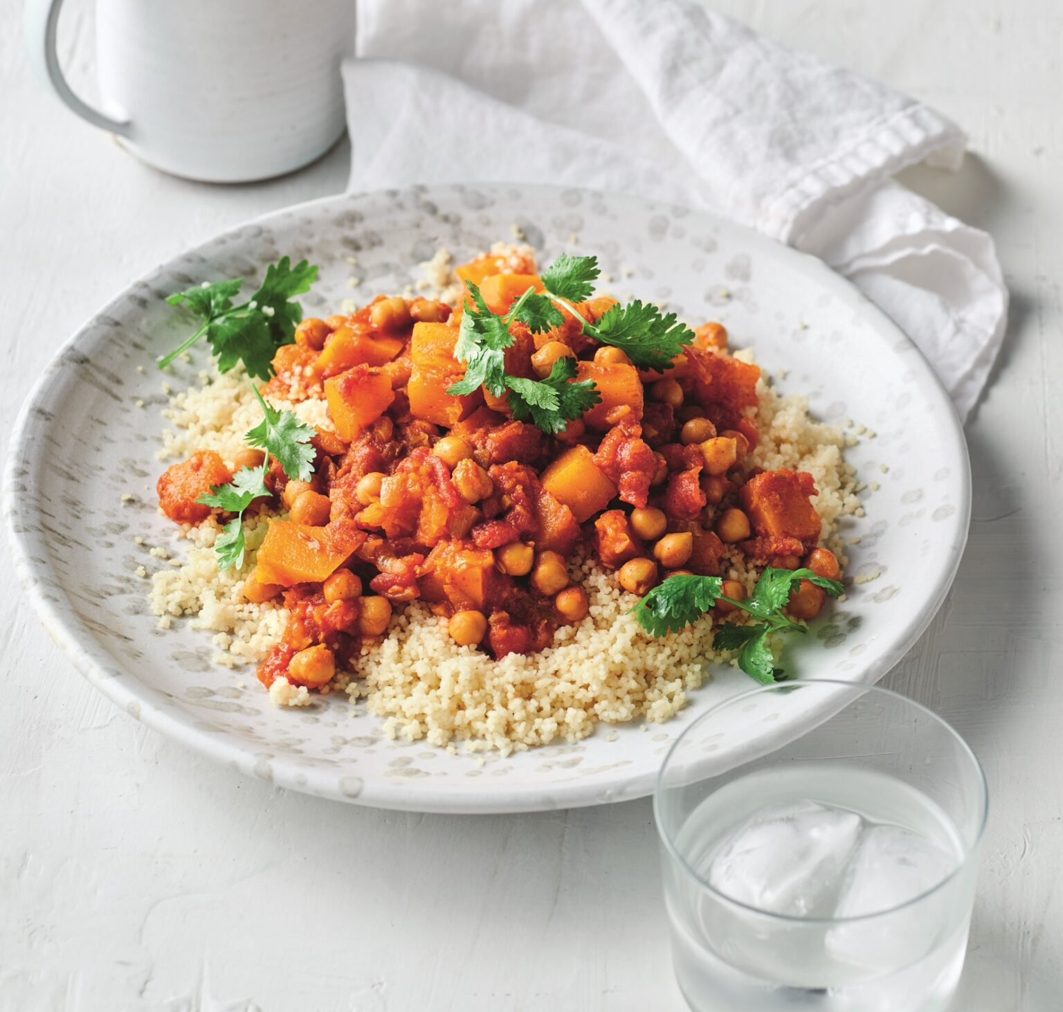 Spiced butternut and chickpea tagine