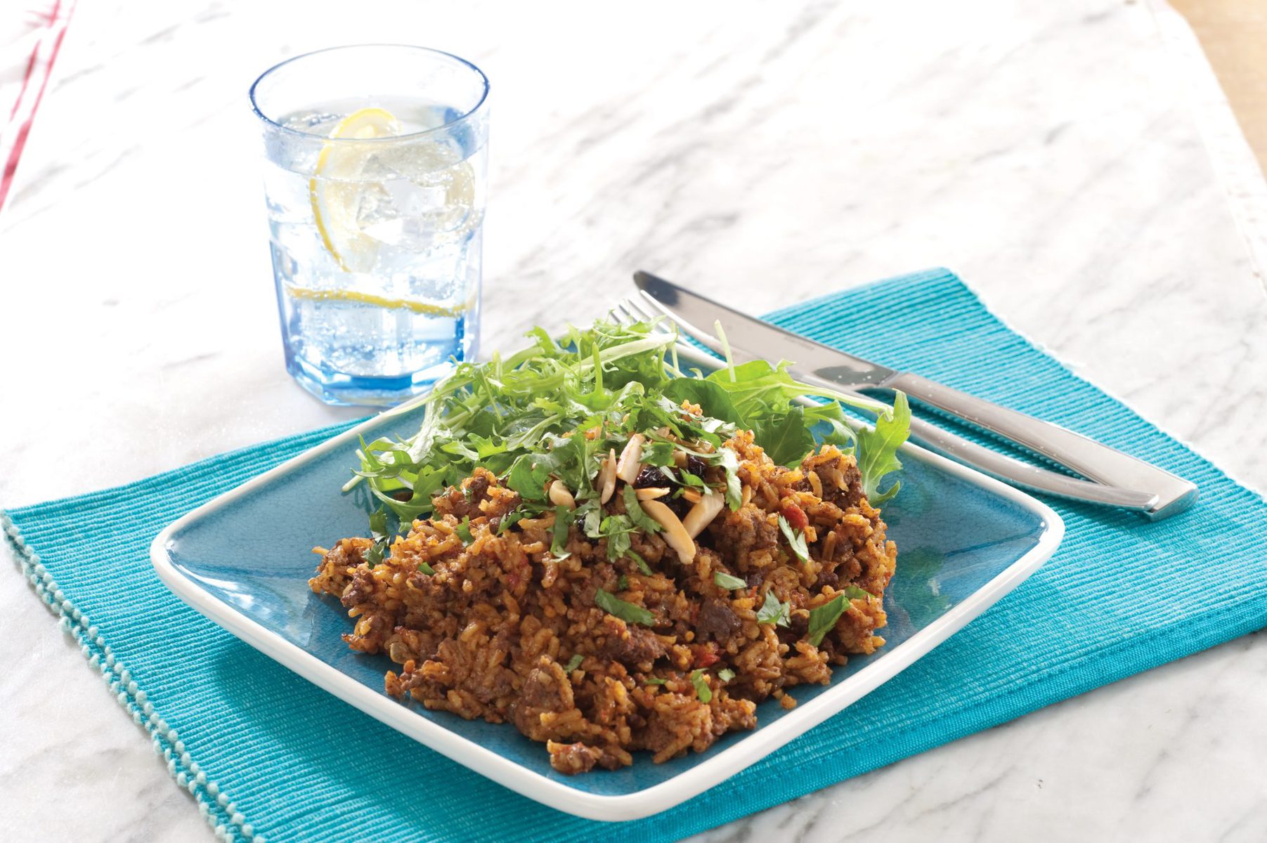 Spicy Indian mince and rice