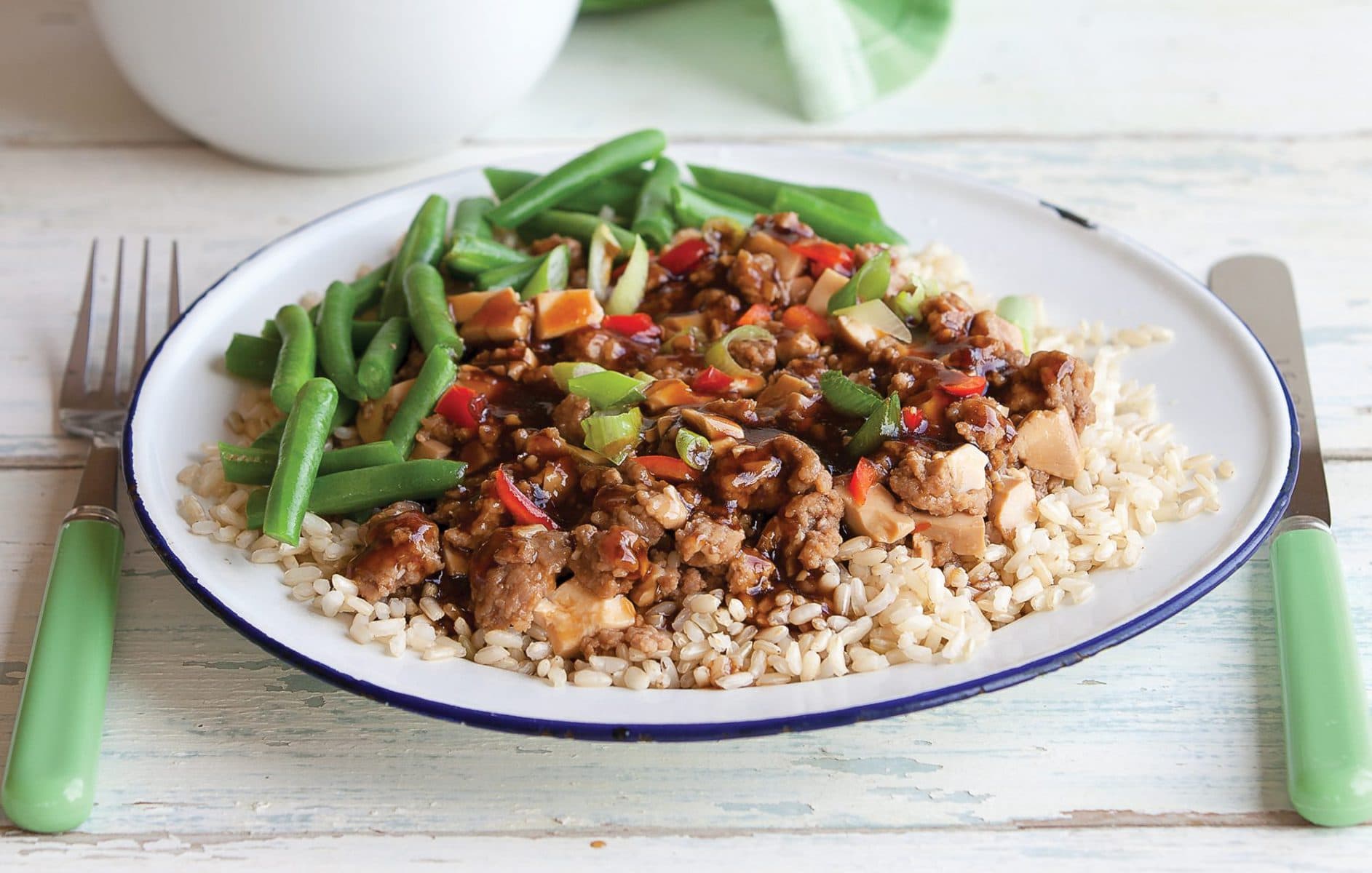 Spicy pork and tofu stir-fry