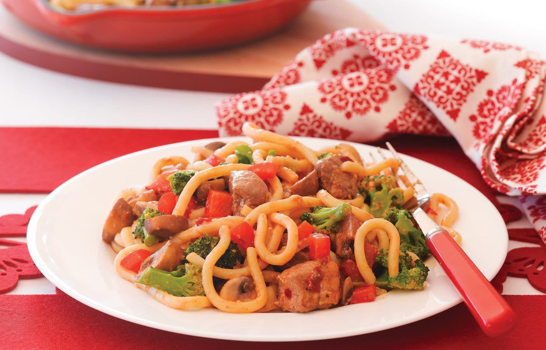 Spicy pork stir-fry