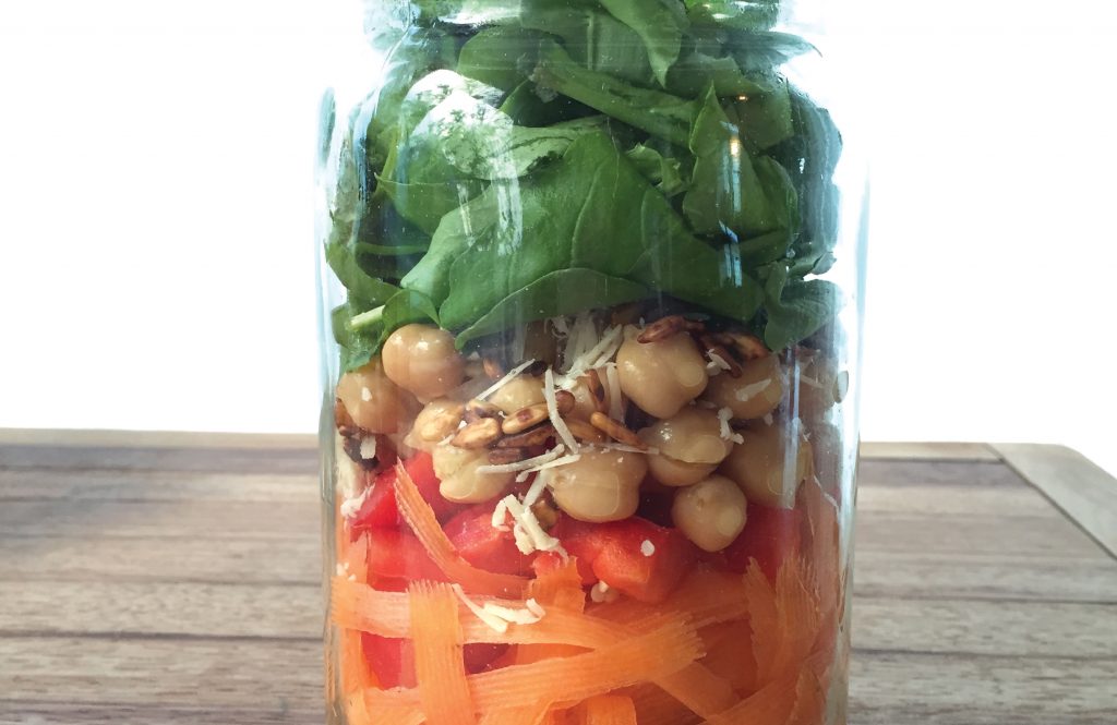 Spring salad in a jar