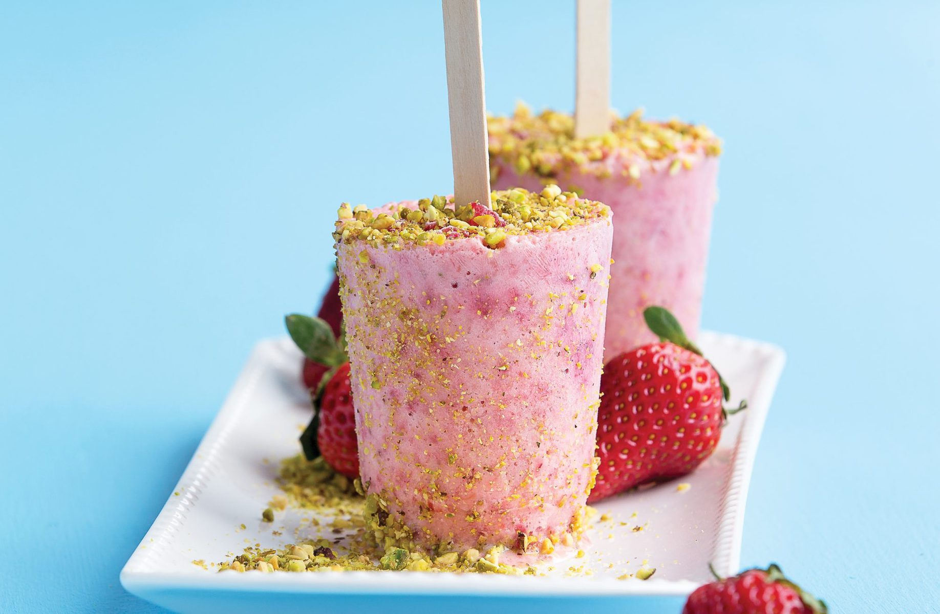 Strawberry and banana pops