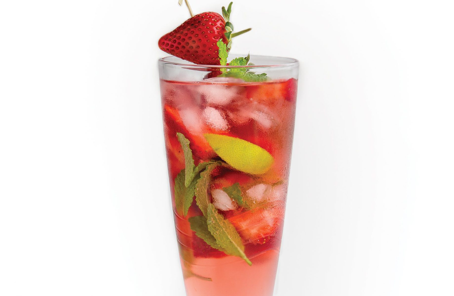 Strawberry and lime iced tea