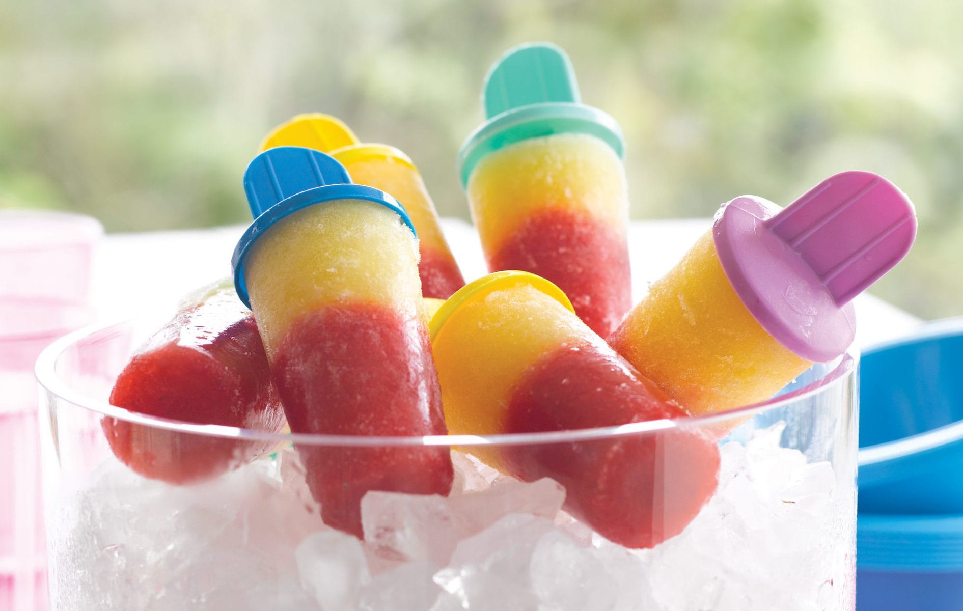 Strawberry and pineapple pops