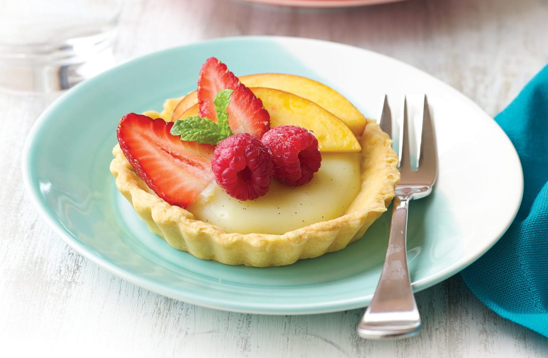 Summer fruit custard tart