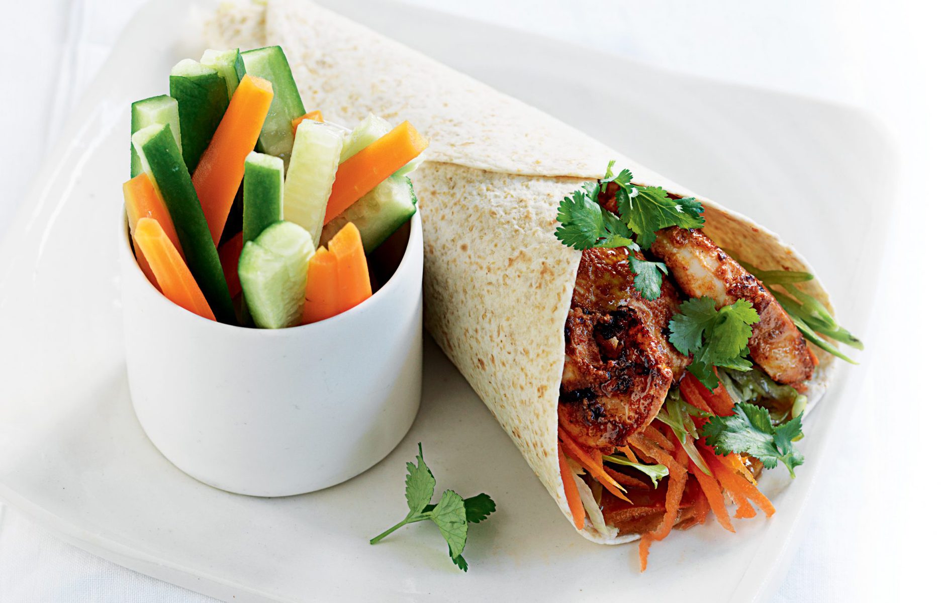 Tandoori chicken wraps
