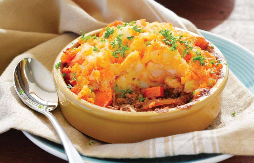 Tasty mince with kumara mash