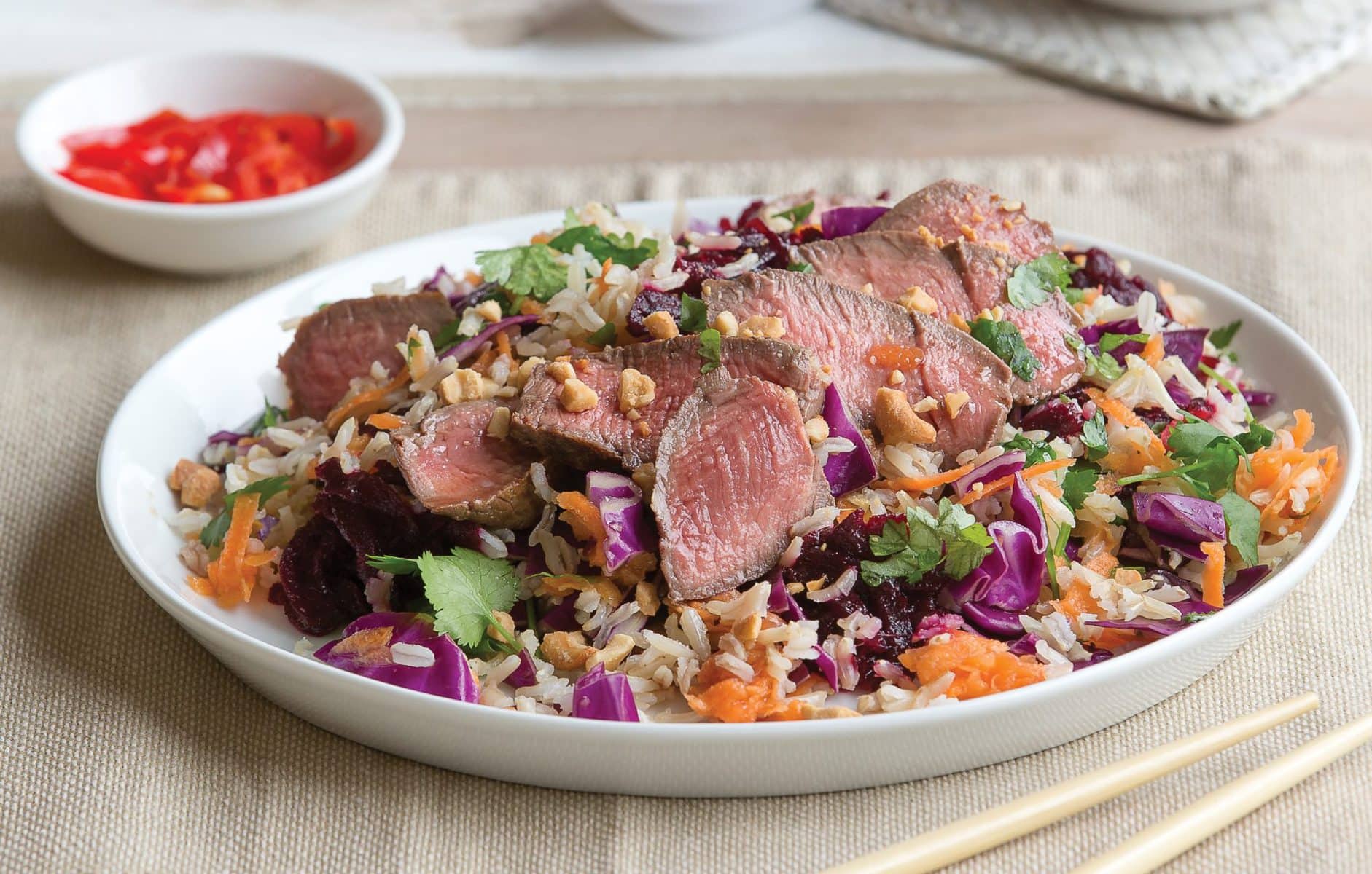 Thai beef slaw