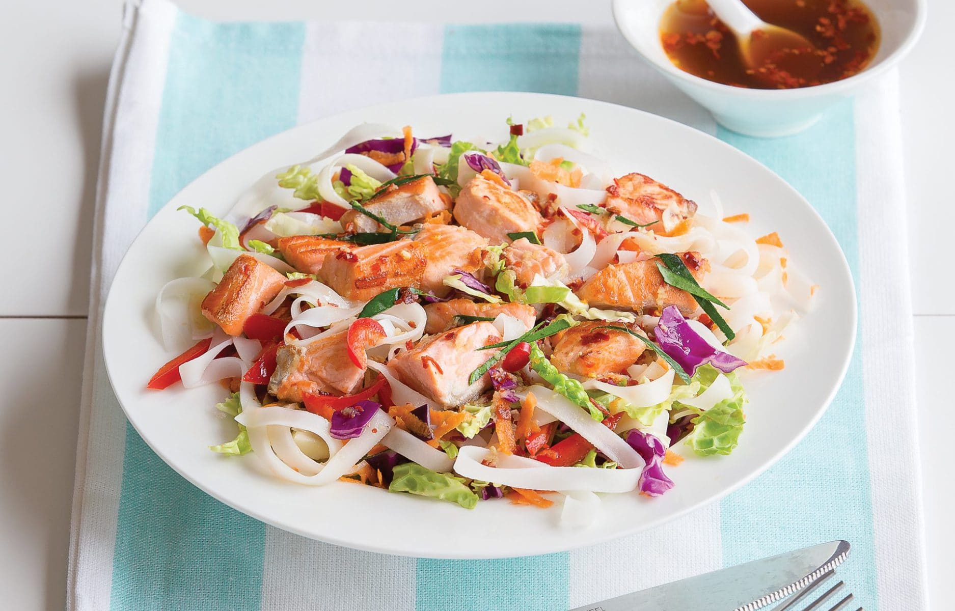 Thai salmon noodle salad