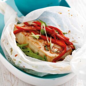 Tofu and vegetable parcels