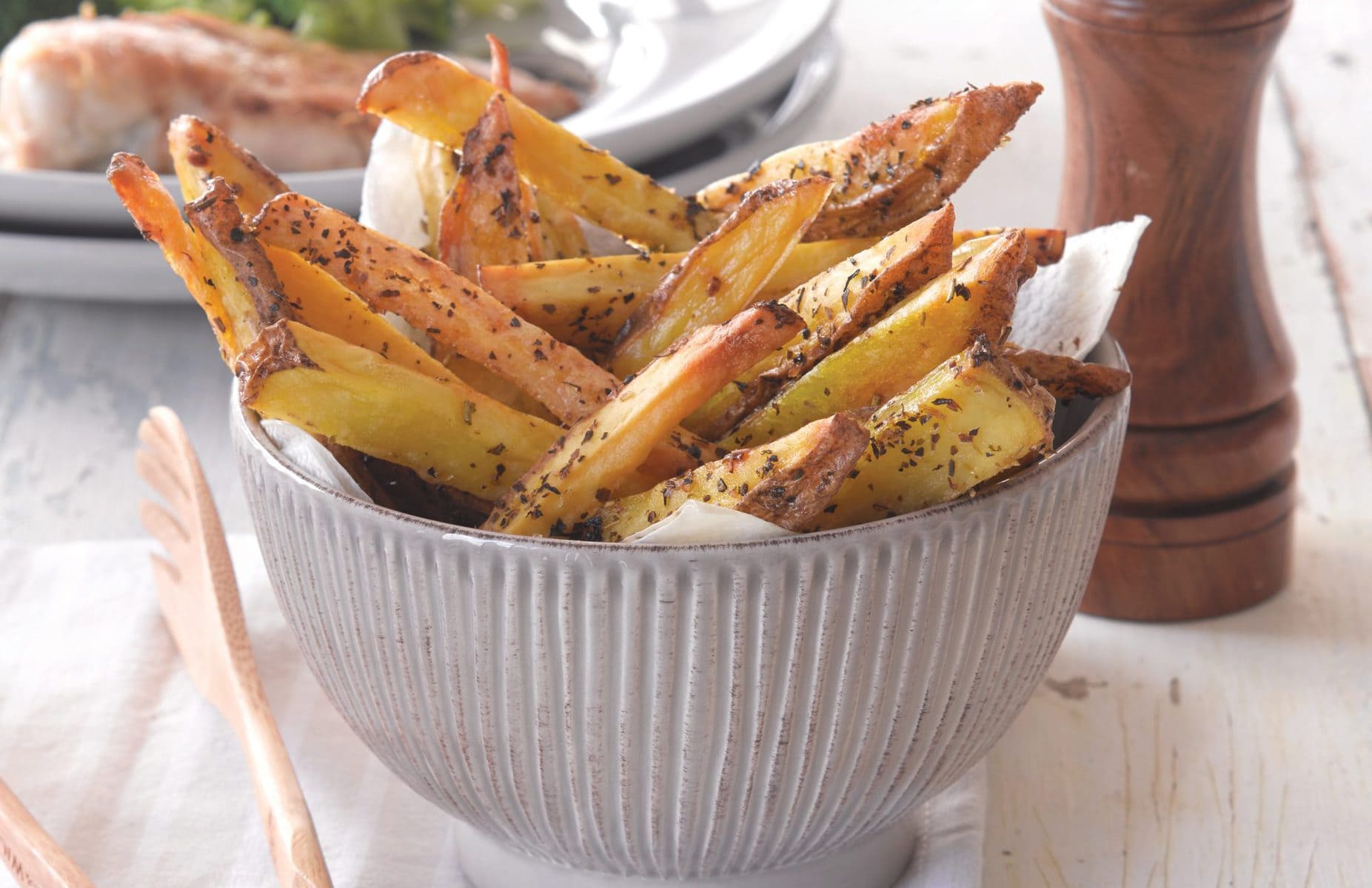 Tuscan-flavoured oven chips