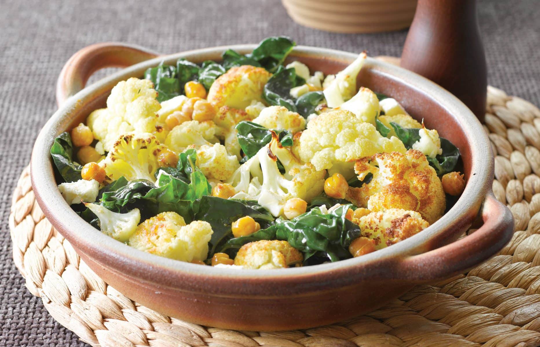 Warm spiced cauliflower salad