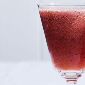 Watermelon and mint frappe