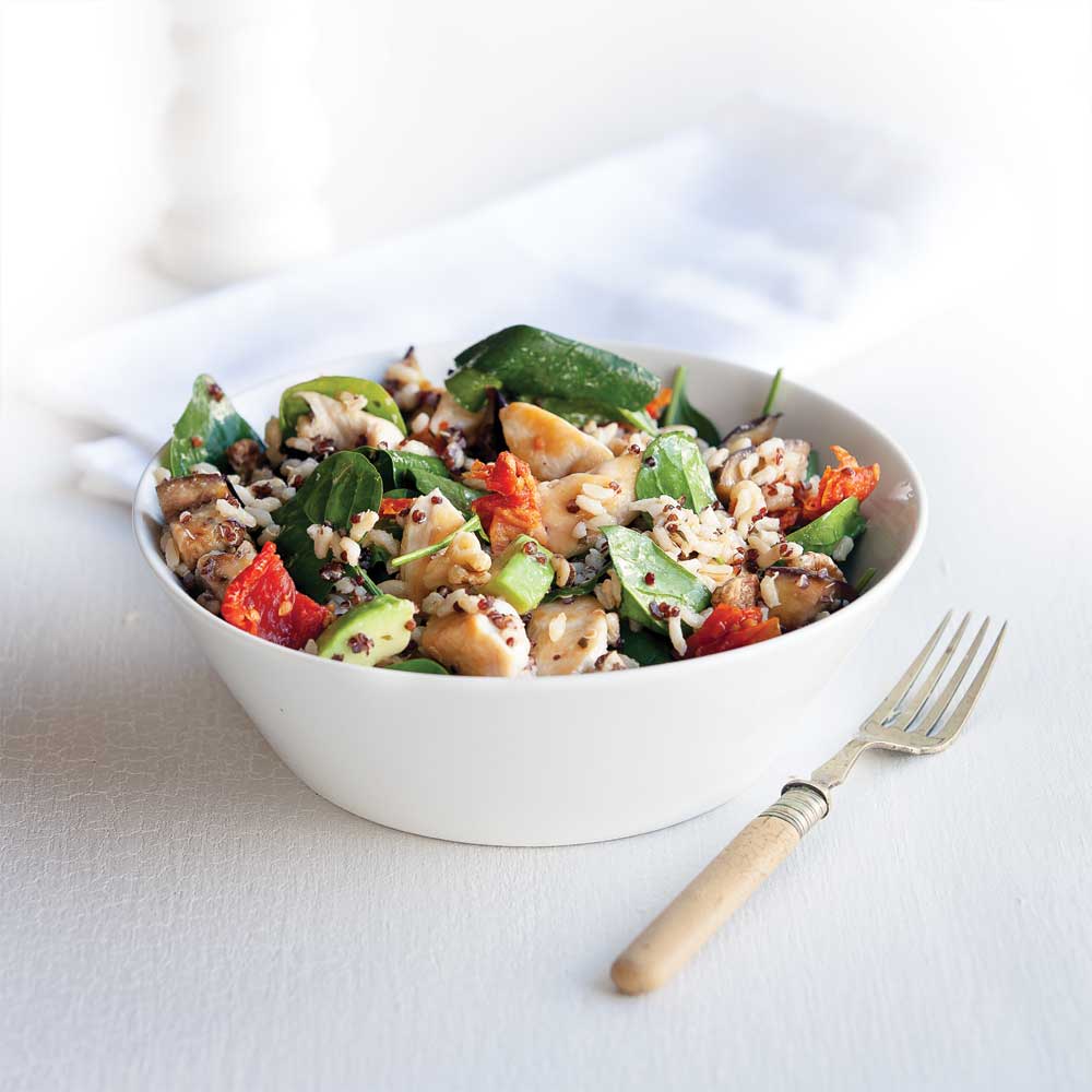 Chicken, rice and quinoa salad