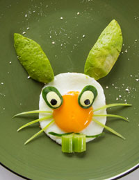 Fried egg bunny
