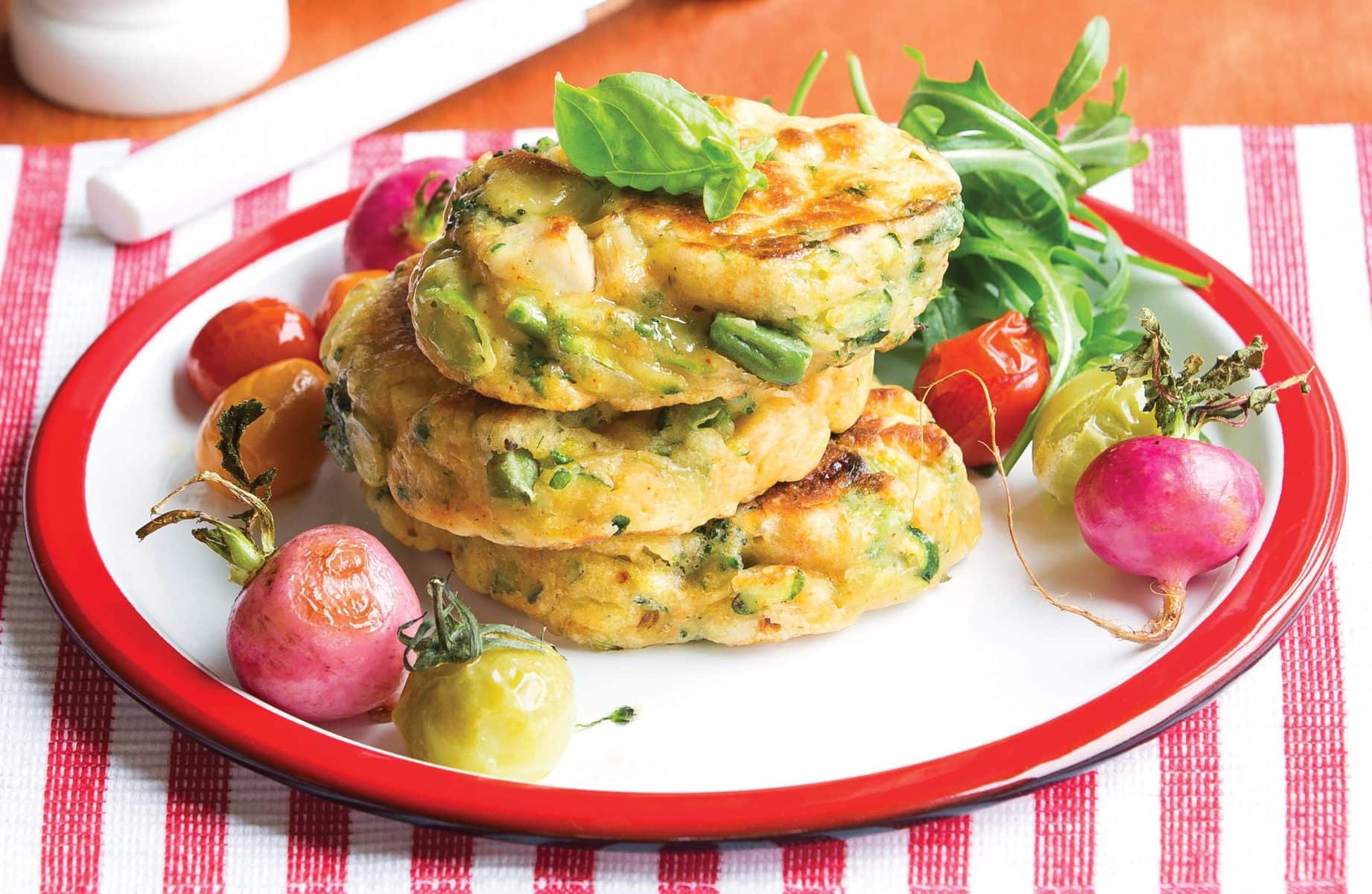 All green chicken fritters