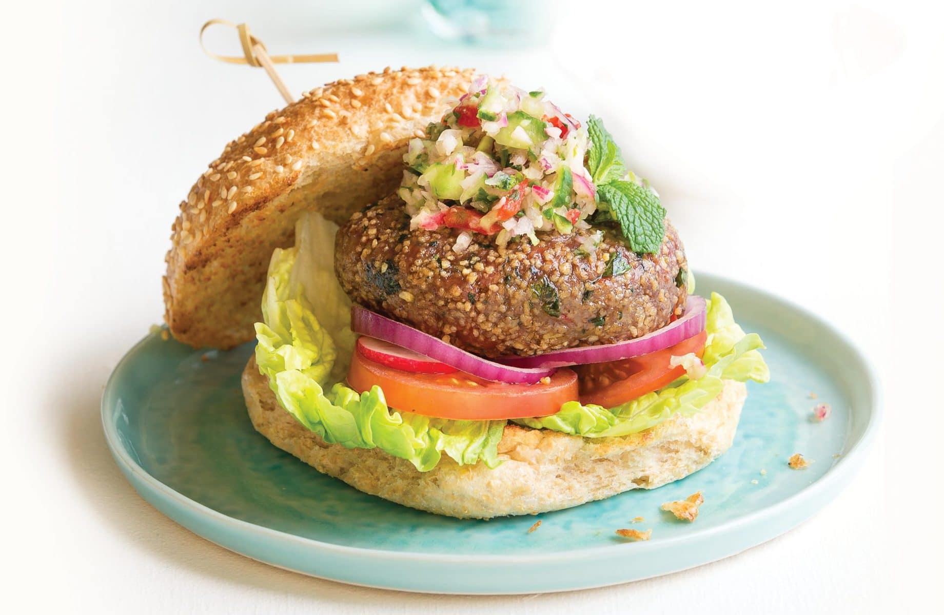 Asian-inspired beef burgers