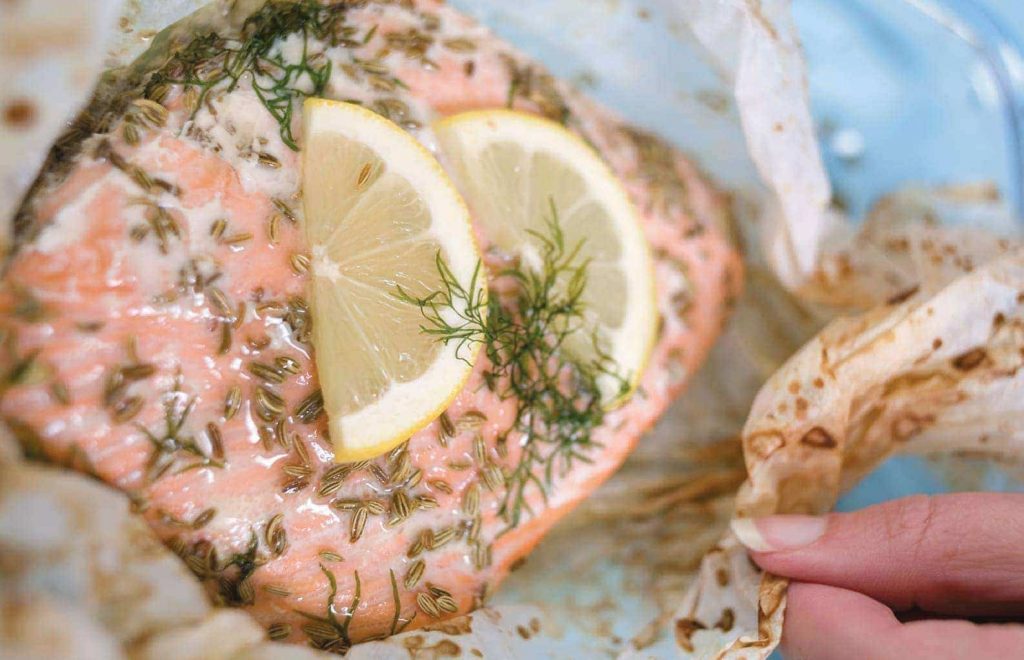 Baked salmon