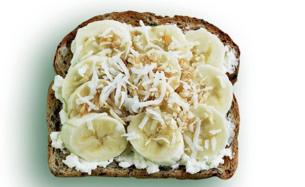 Banana and coconut toast topper