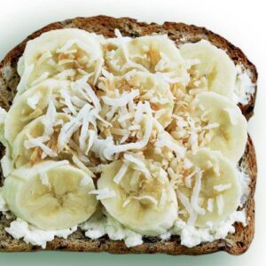 Banana and coconut toast topper