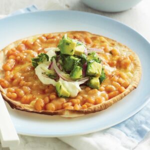 Baked bean pizza
