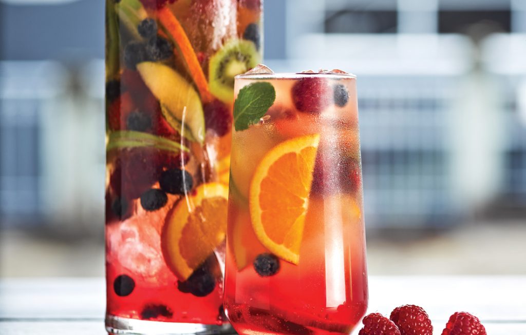 Berry kombucha sangria
