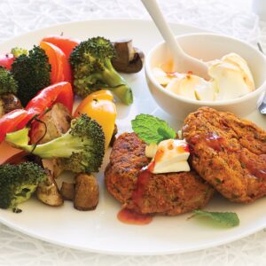 Boss burgers and baked veges
