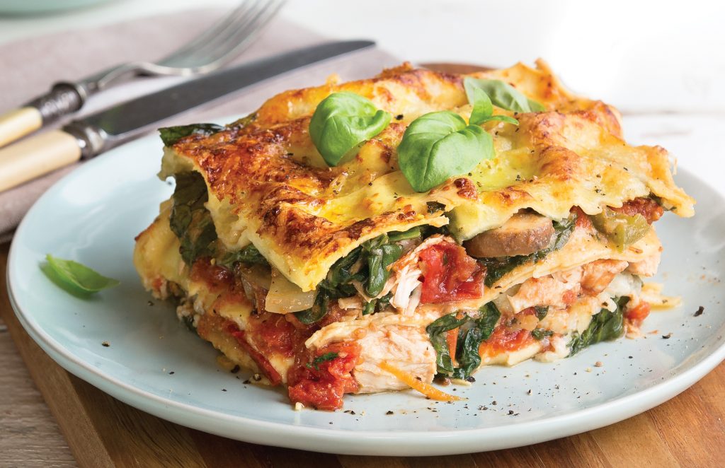 Chicken and mushroom lasagne Chicken and mushroom lasagne