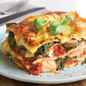 Chicken and mushroom lasagne