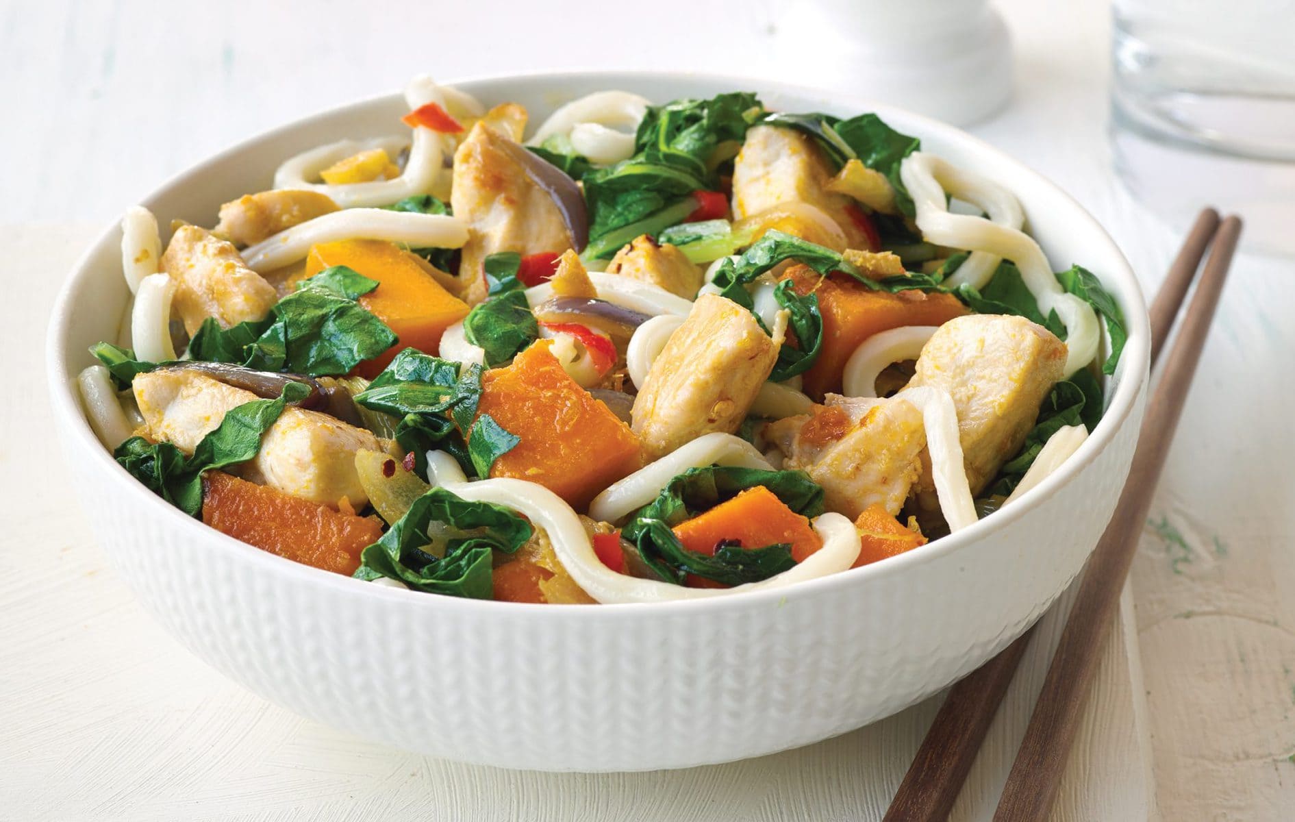 Chicken and pumpkin stir-fry