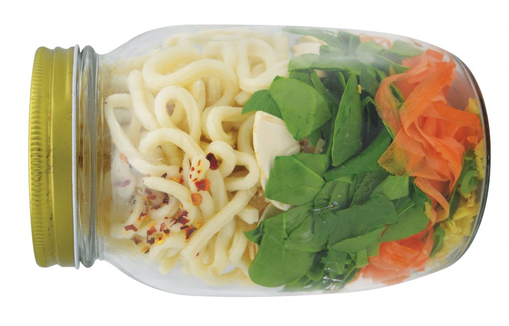 Chicken miso noodles in a jar Chicken miso noodles in a jar