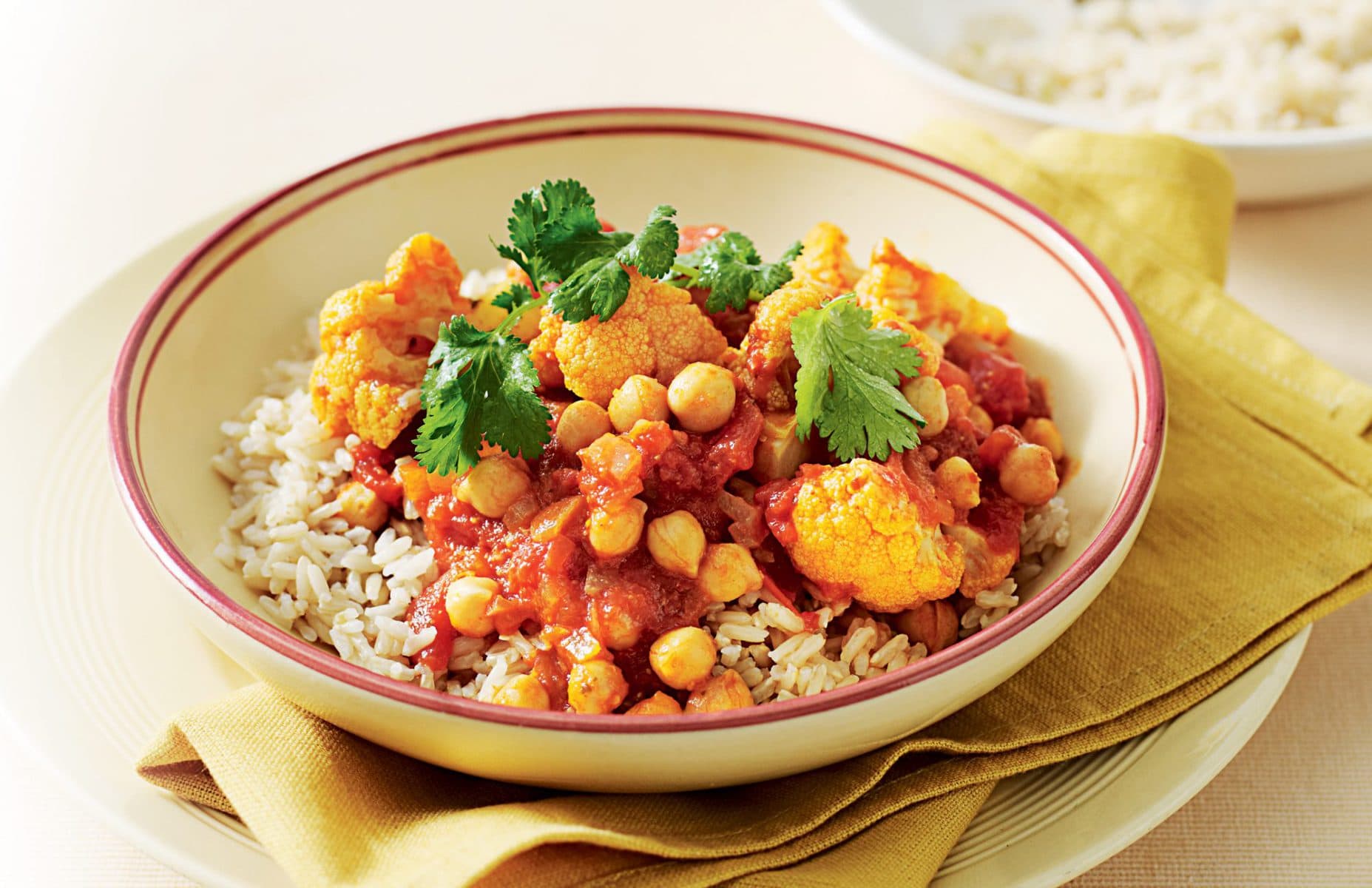 Chickpea and cauliflower curry