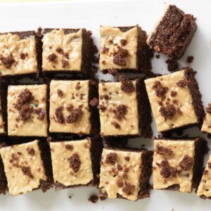 Choc-peanut slice