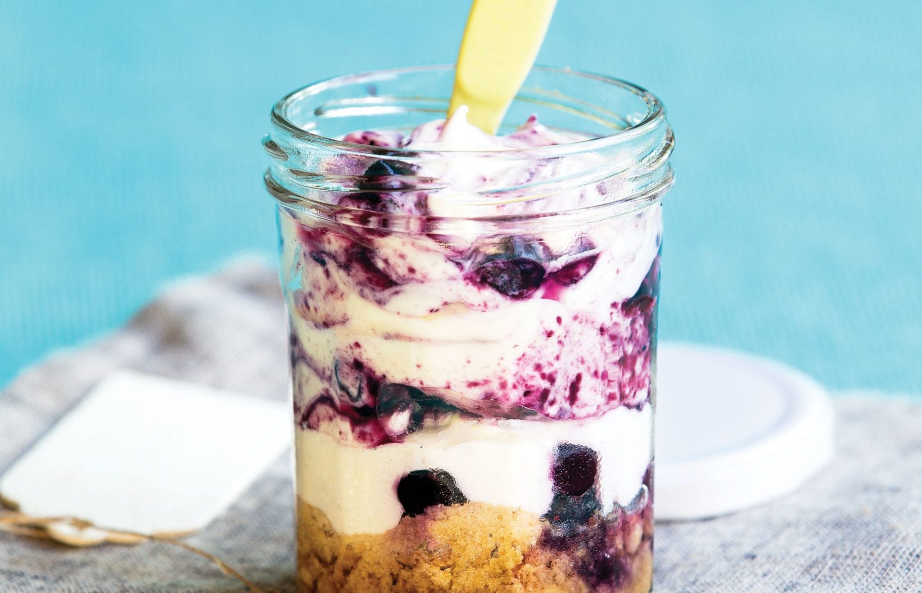 Blueberry cheesecake jars