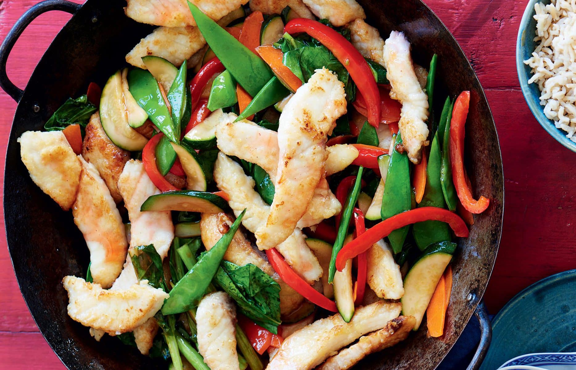 Fish and vege stir-fry