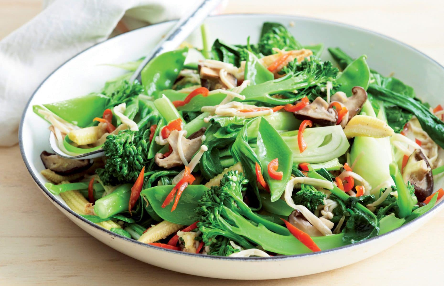 Garlic-ginger vege stir-fry