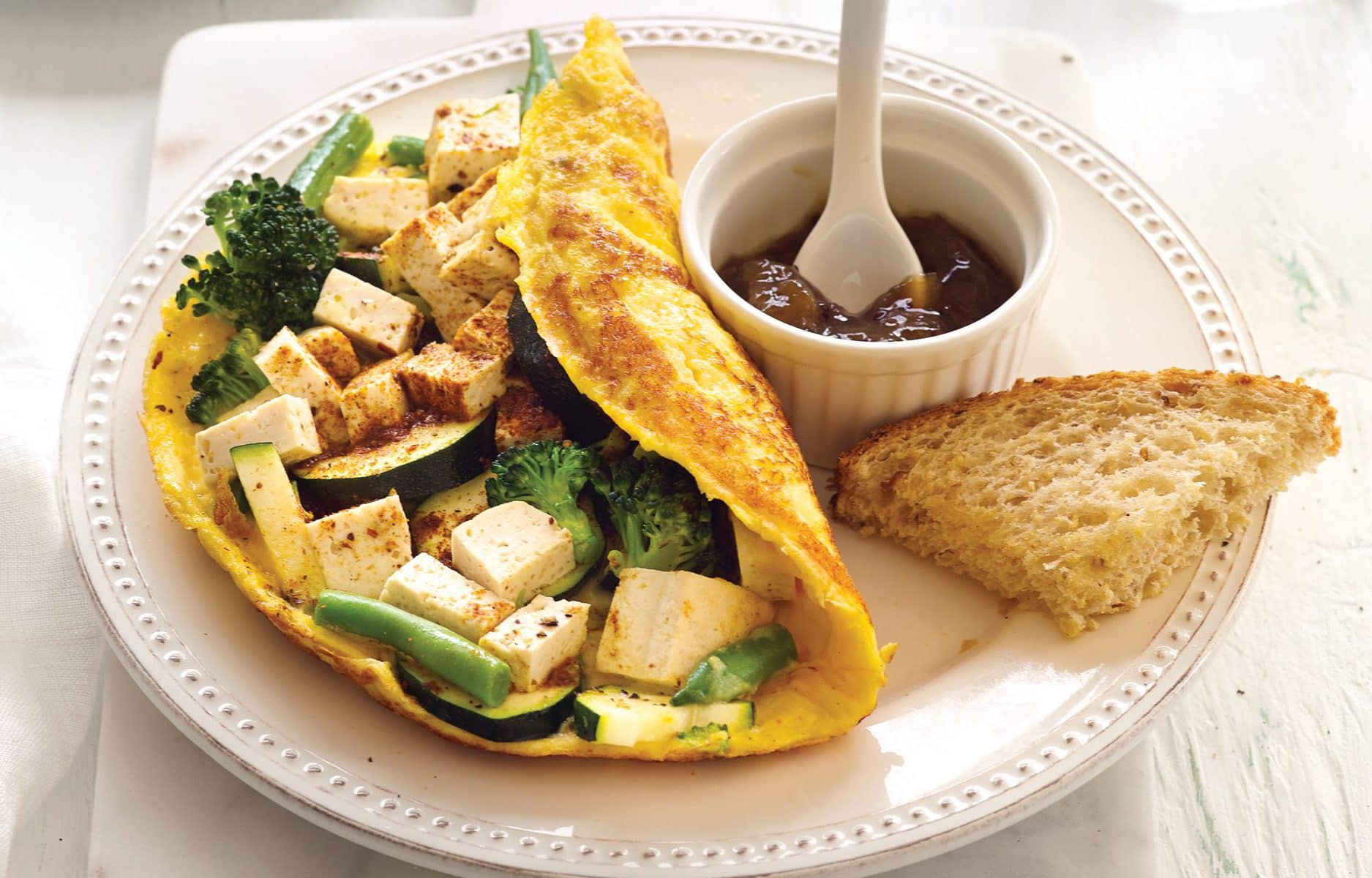 Green vege omelette