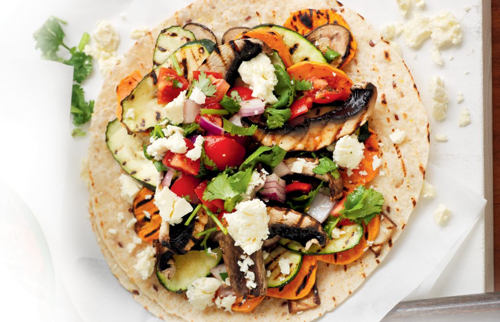 Grilled vege tostadas with tomato salsa Grilled vege tostadas with tomato salsa