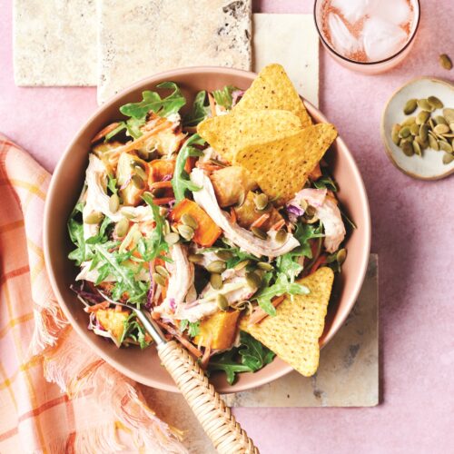 Mexican chicken and roast vegie salad