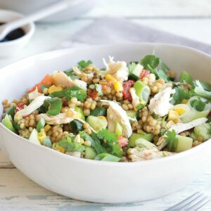 Israeli couscous chicken salad