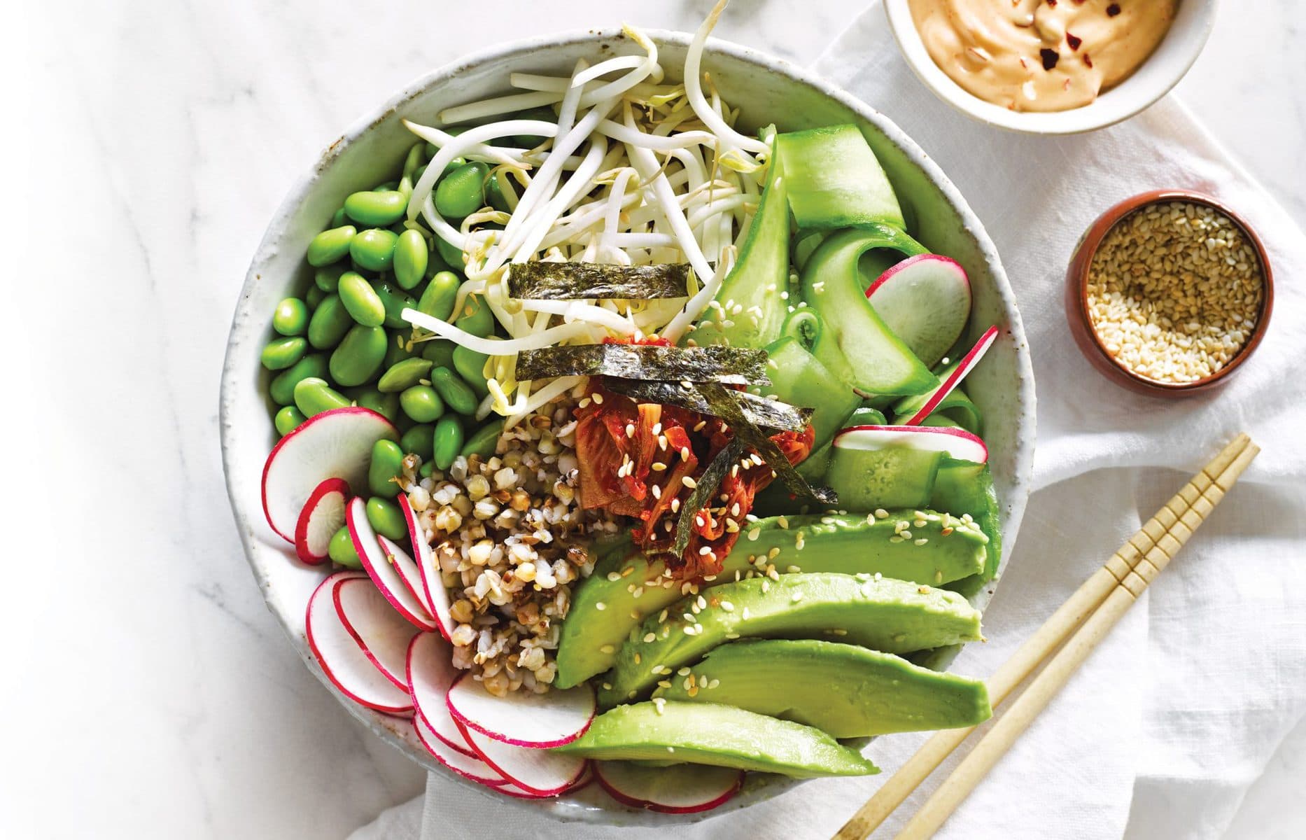 Kimchi buckwheat bowl
