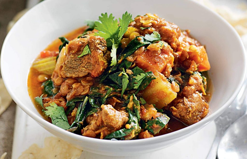 Lamb, lentil and kumara curry