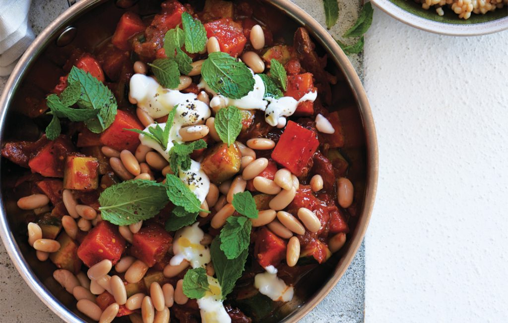 Middle Eastern bean and sweet potato stew